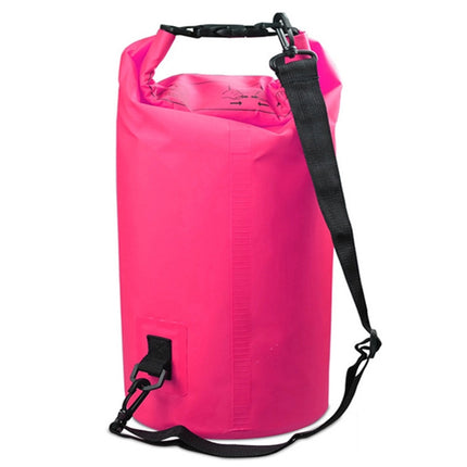 Outdoor Waterproof Double Shoulder Bag Dry Sack PVC Barrel Bag, Capacity: 20L, Capacity: 20L (Black), Capacity: 20L (Dark Blue), Capacity: 20L (Orange), Capacity: 20L (Pink), Capacity: 20L (Green), Capacity: 20L (Sky Blue), Capacity: 20L (Yellow)