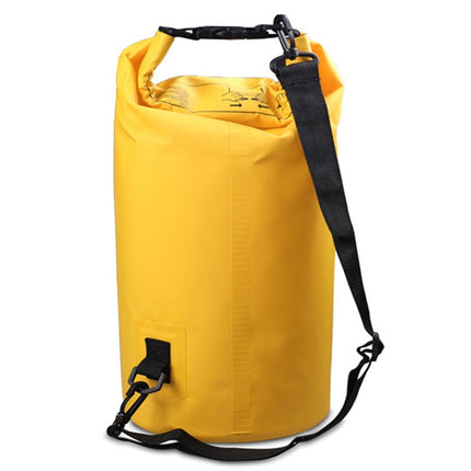 Outdoor Waterproof Double Shoulder Bag Dry Sack PVC Barrel Bag, Capacity: 20L, Capacity: 20L (Black), Capacity: 20L (Dark Blue), Capacity: 20L (Orange), Capacity: 20L (Pink), Capacity: 20L (Green), Capacity: 20L (Sky Blue), Capacity: 20L (Yellow)