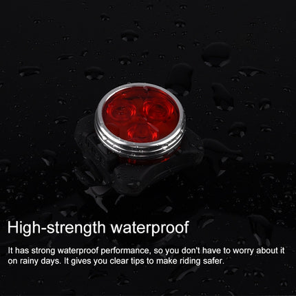 COB Lamp Bead 160LM White Light USB Charging Four-speed Waterproof Bicycle Headlight / Taillight Set, White Light