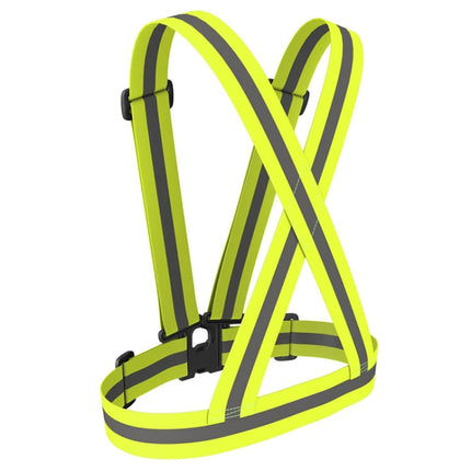 Night Riding Running Reflective Safety Vest (Neon Green)