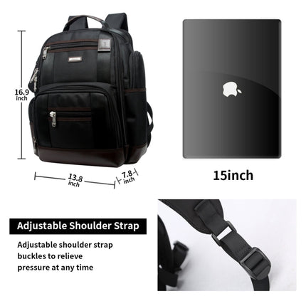 Bopai 11-85301 15.6 inch Large Capacity Multi-layer Zipper Bag Design Breathable Laptop Backpack, Size: 35 x 20 x 43cm