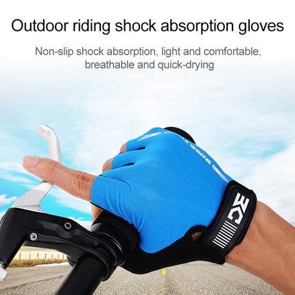 BaseCamp BC-204 Bicycle Half Finger Gloves Lycra Fabric Cycling Gloves, Size: M, Size: M