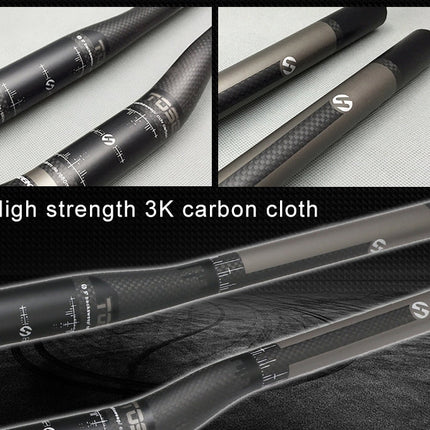 TOSEEK Full Carbon Fiber Road Bike Bent Handlebar, Size: 640mm (Matte), 640mm