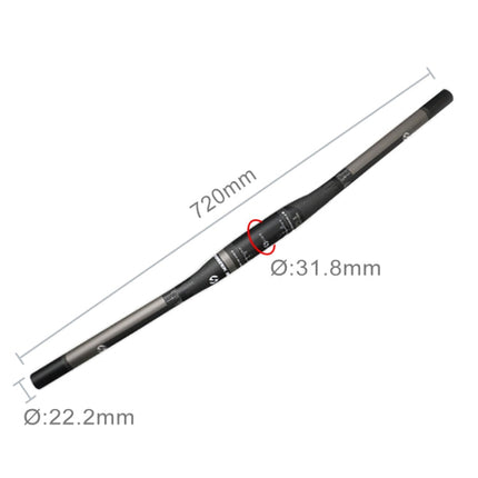 TOSEEK Full Carbon Fiber Road Bike Straight Handlebar, Size: 720mm (Matte), 720mm