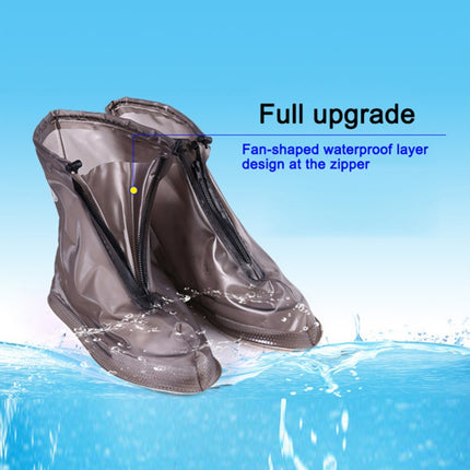Fashion PVC Non-slip Waterproof Thick-soled Shoe Cover Size: M, Size: M