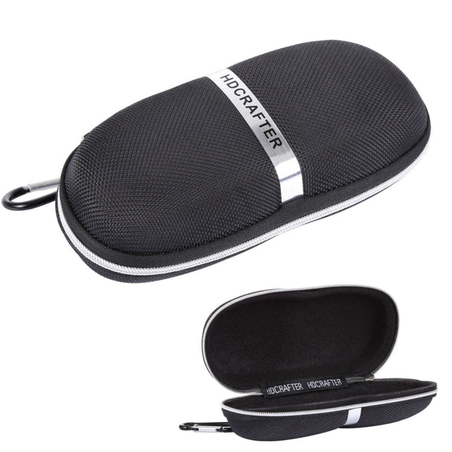 HDCRAFTER E-001 Sunglasses Zipper Style Solid Glasses Protection Case + Microfiber Cloth, Size: 16*7*4cm, HDCRAFTER E-001 Glasses Case