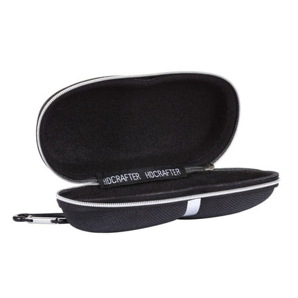 HDCRAFTER E-001 Sunglasses Zipper Style Solid Glasses Protection Case + Microfiber Cloth, Size: 16*7*4cm, HDCRAFTER E-001 Glasses Case