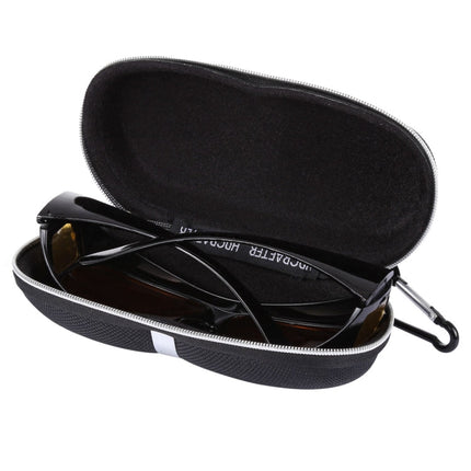 HDCRAFTER E-001 Sunglasses Zipper Style Solid Glasses Protection Case + Microfiber Cloth, Size: 16*7*4cm, HDCRAFTER E-001 Glasses Case