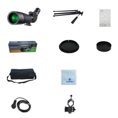 HTK-72 20x-60x High Definition Night Vision Zoom Monocular Telescope for Outdoor Camping Birdwatching with Tripod, 20 x 60
