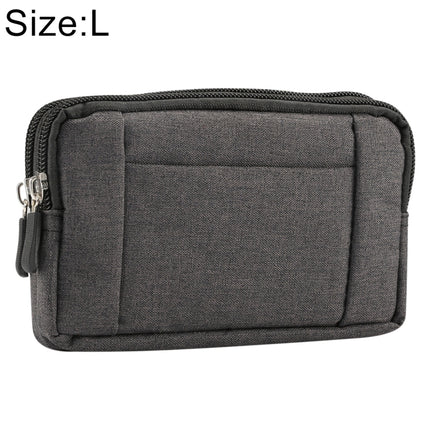 Sports Denim Universal Phone Bag Waist Bag for 5.5~6.3 inch Smartphones, Size: L, L