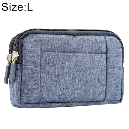 Sports Denim Universal Phone Bag Waist Bag for 5.5~6.3 inch Smartphones, Size: L, L