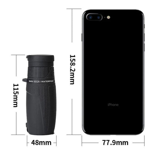 Eyeskey 10X25 Portable Monocular Binoculars Large-field Low-light Night Vision Telescope, 10X25