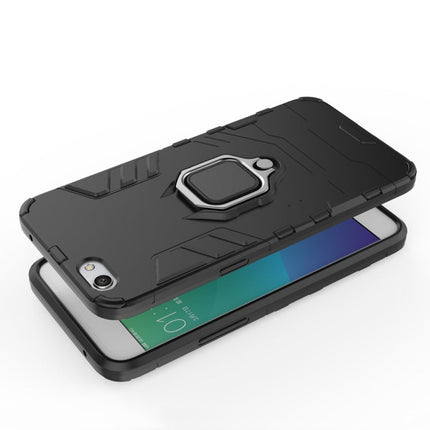 PC + TPU Shockproof Protective Case for OPPO R9s, with Magnetic Ring Holder