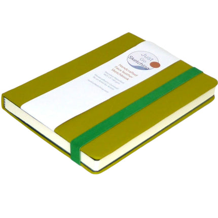 *Handmade JustGoSketching Sketchbook (40 Pages. A5) – 190gsm Saunders Watercolour Paper + Custom Cover