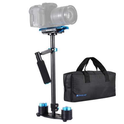 PULUZ 38.5-61cm Carbon Fibre Handheld Stabilizer for DSLR & DV Digital Video & Cameras, Load Range: 0.5-3kg, P60T Black, P60T Blue, P60T Red, RU Stock P60T Black