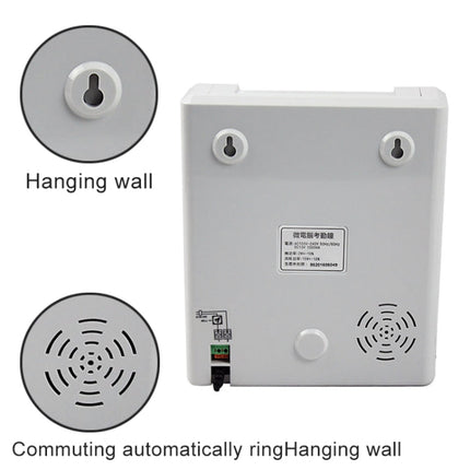 LCD Screen Electronic Time Clock Paper Card English Attendance Machine Punch Machine, Support Music Bell, LCD Screen