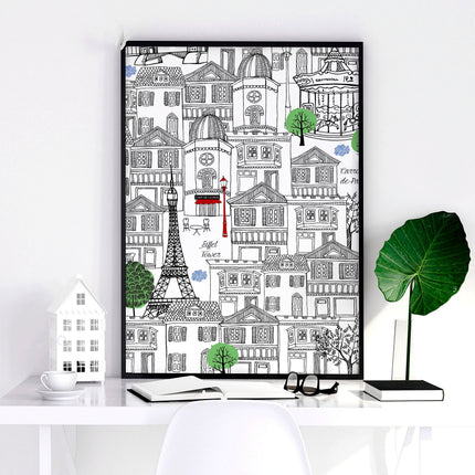 Wall art Paris | Set of 2 travel posters