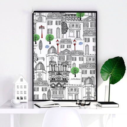 Wall art Paris | Set of 2 travel posters