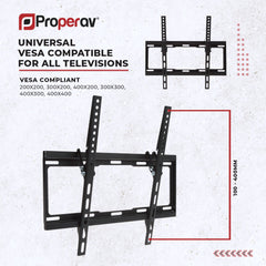 ProperAV Flat TV Wall Bracket (32" - 55" / 35kg Capacity / VESA Max. 400x400)