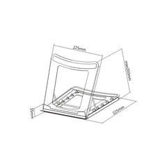 ProperAV Steel Construction Laptop or Tablet Stand with 5 Adjustable Settings