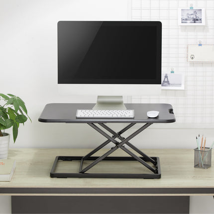 ProperAV LITE Stand Up Desk Converter with Variable Height Settings - Black