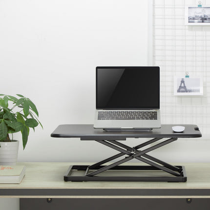 ProperAV LITE Stand Up Desk Converter with Variable Height Settings - Black