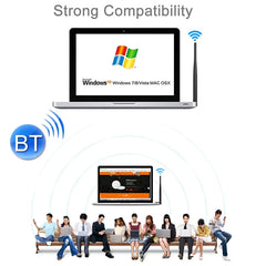 2 in 1 Bluetooth 4.0 + 150Mbps 2.4GHz USB WiFi Wireless Adapter with 2D1 External Antenna