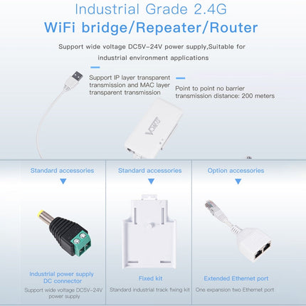 VONETS VAP11G-500S High Power CPE 20dbm Mini WiFi 300Mbps Bridge WiFi Repeater Signal Booster, Outdoor Wireless Point to Point, No Abstacle, VAP11G-500