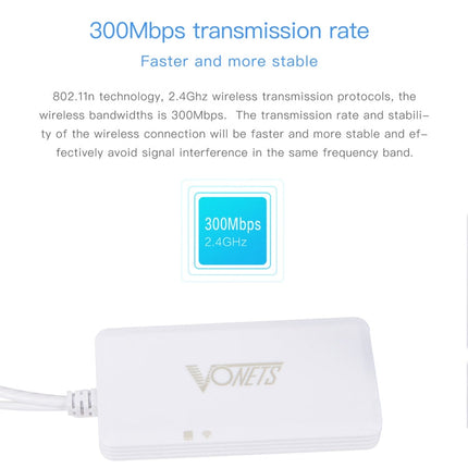 VONETS VAP11G-500S High Power CPE 20dbm Mini WiFi 300Mbps Bridge WiFi Repeater Signal Booster, Outdoor Wireless Point to Point, No Abstacle, VAP11G-500