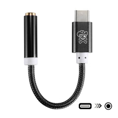 ENKAY Hat-Prince USB-C / Type-C to 3.5mm Nylon Woven Audio Adapter, Length: about 10cm, Black, Gold, Magenta