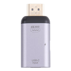 2 in 1 4K 60Hz HDMI Male to USB-C / Type-C Charging + USB-C / Type-C Female Adapter, HDMI