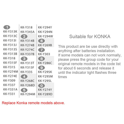 CHUNGHOP E-K906 Universal Remote Controller for KONKA LED TV / LCD TV / HDTV / 3DTV