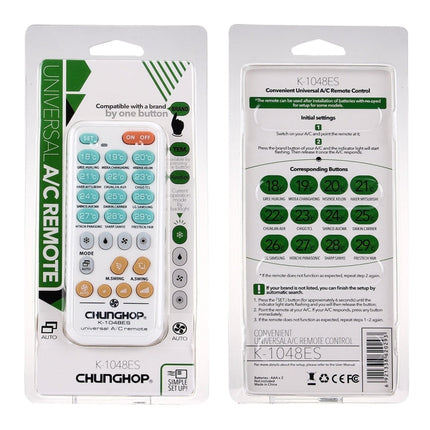 CHUNGHOP K-1048ES  Universal Air-Conditioner Remote Controller