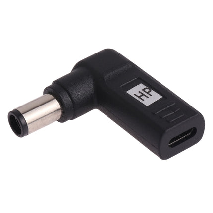 USB-C / Type-C Female to 7.4 x 5.0mm Male Plug Elbow Adapter Connector for HP Laptops, 7.4 x 5.0mm Elbow (HP)