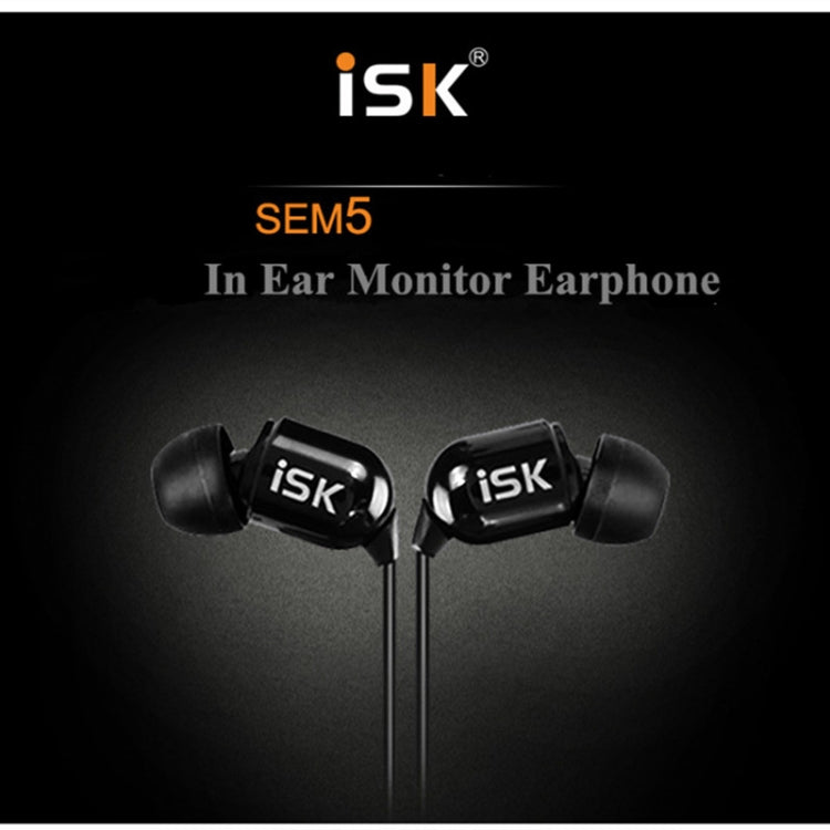 ISK SEM5 3.5mm HiFi Stereo In Ear Monitor Earphone for Phone Computer Network K Song Headphones