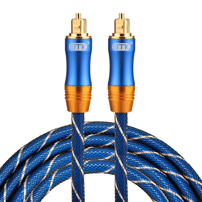EMK LSYJ-A 2m OD6.0mm Gold Plated Metal Head Toslink Male to Male Digital Optical Audio Cable, Length: 2m