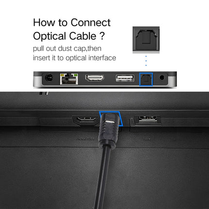 EMK 2m OD4.0mm Toslink Male to Male Digital Optical Audio Cable, Length: 2m