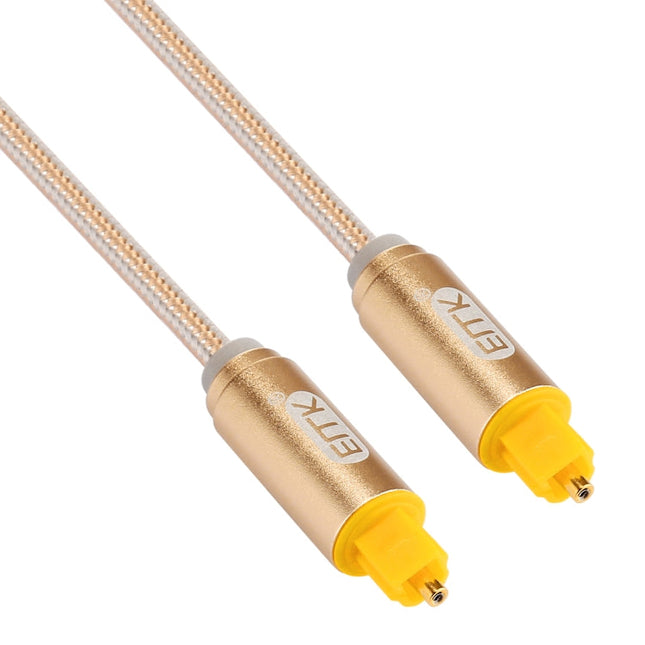 EMK 3m OD4.0mm Gold Plated Metal Head Woven Line Toslink Male to Male Digital Optical Audio Cable, Length: 3m