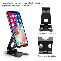 ROOSTAND R2 Aluminum Alloy Mobile Desktop Tablet Bracket Double Folding Lazy Artifact, Size: 6.4x7x9cm, R2 Black, R2 Champagne Gold, R2  Rose Gold, R2  Rose Red, R2  Silver