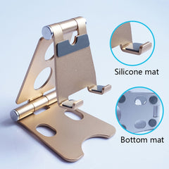 ROOSTAND R2 Aluminum Alloy Mobile Desktop Tablet Bracket Double Folding Lazy Artifact, Size: 6.4x7x9cm, R2 Black, R2 Champagne Gold, R2  Rose Gold, R2  Rose Red, R2  Silver