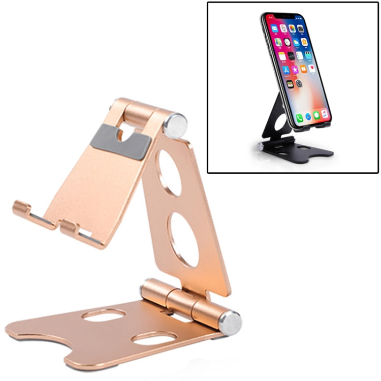 ROOSTAND R2 Aluminum Alloy Mobile Desktop Tablet Bracket Double Folding Lazy Artifact, Size: 6.4x7x9cm, R2 Black, R2 Champagne Gold, R2  Rose Gold, R2  Rose Red, R2  Silver