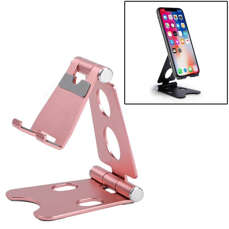 ROOSTAND R2 Aluminum Alloy Mobile Desktop Tablet Bracket Double Folding Lazy Artifact, Size: 6.4x7x9cm, R2 Black, R2 Champagne Gold, R2  Rose Gold, R2  Rose Red, R2  Silver