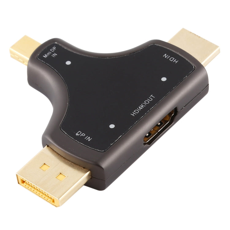 D62A DisplayPort + Mini DP + HDMI Male to HDMI Female 3 in 1 Adapter, D62A