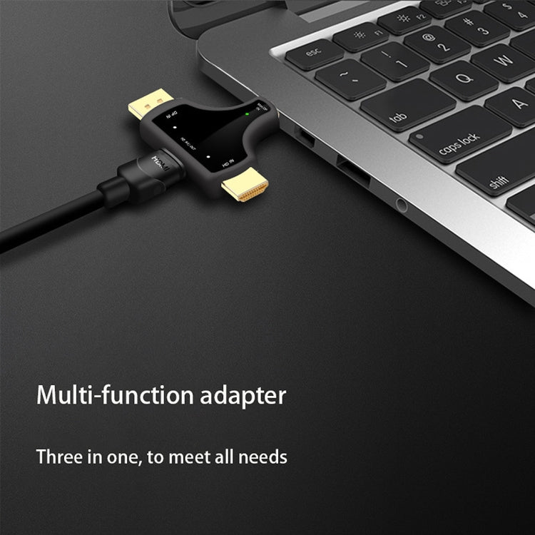 D62A DisplayPort + Mini DP + HDMI Male to HDMI Female 3 in 1 Adapter, D62A