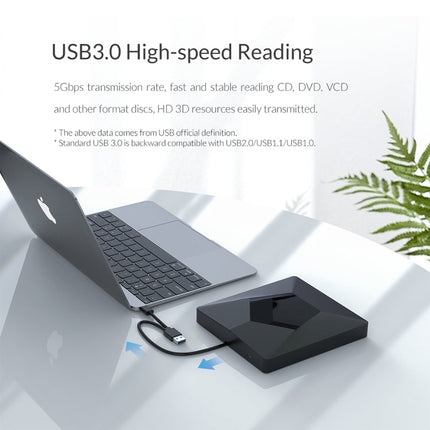 ORICO DVD-XD007 Portable USB 3.0 Interface External CD DVD Optical Drive CD/DVD-RW Recorder