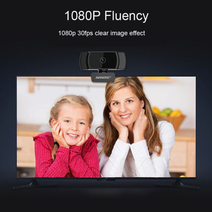 Aoni A20 FHD 1080P IPTV WebCam Teleconference Teaching Live Broadcast Computer Camera with Microphone