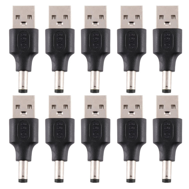 10 PCS 5.5 x 2.1mm Male to USB 2.0 Male DC Power Plug Connector, 5.5 x 2.1mm