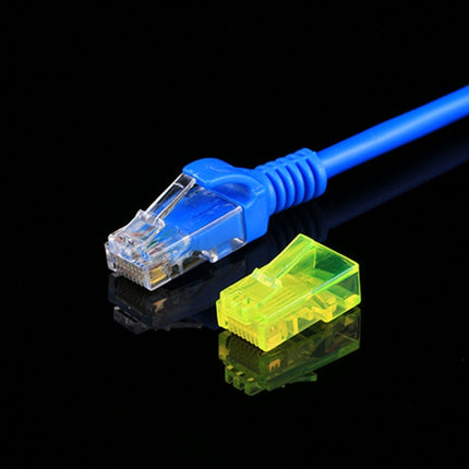 100 PCS Anpwoo Amp01 RJ45 Connector Modular Plug, 100 PCS (Yellow), 100 PCS (Blue), 100 PCS (Orange)