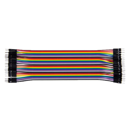 Multicolored  40 Pin Breadboard Jumper Wires Ribbon Cable, Male to Male, Male to Female, Female to Female