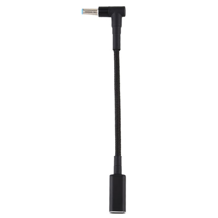 PD 100W 18.5-20V 4.5 x 0.6mm Elbow to USB-C / Type-C Adapter Nylon Braid Cable for HP, 4.5 x 0.6mm